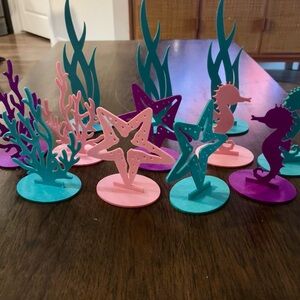 Colorful Ocean-Themed Table Decor